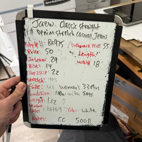 J Crew Classic Straight Denim Stretch Casual Jeans US Women's 33 Plus New - Picture 7 of 7